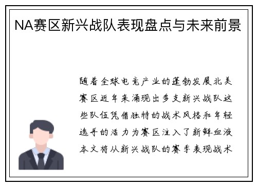 NA赛区新兴战队表现盘点与未来前景